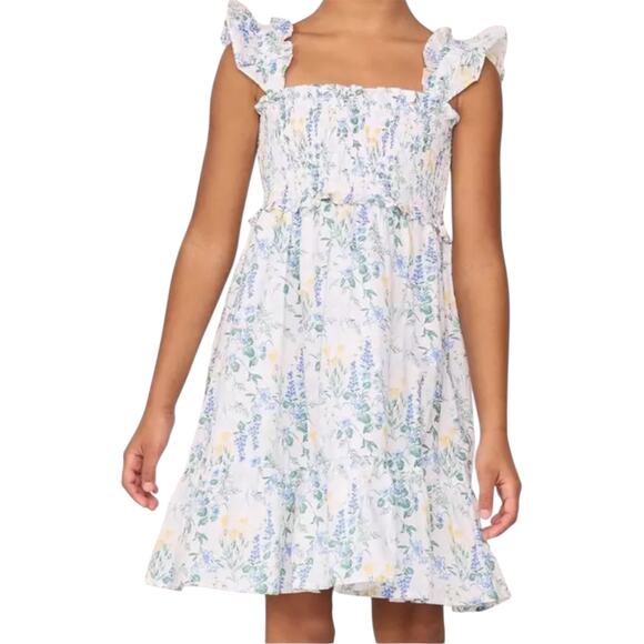 Janie and Jack Other - Janie and Jack The Emily Floral Smocked Sundress Knee Length Teal Floral 18 NWOT